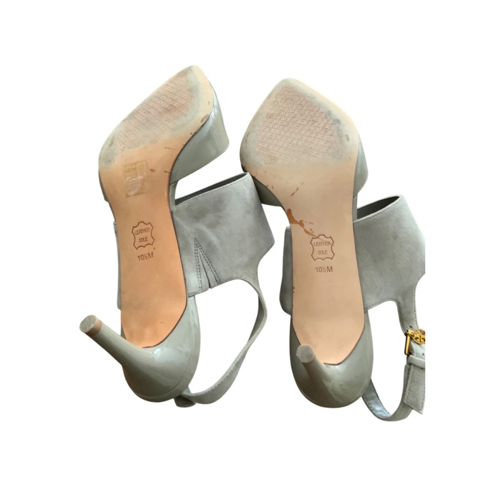 Tory Burch Ashton 65mm Leather Slingback Sandal Dust Storm 10.5 - Picture 6 of 8